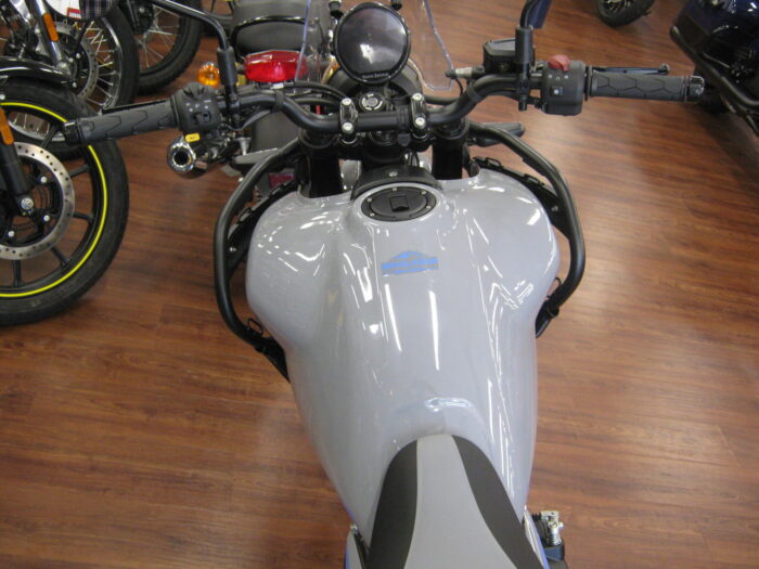 Tank View of 2025 Royal Enfield Himalayan 450 in Slate Poppy Blue