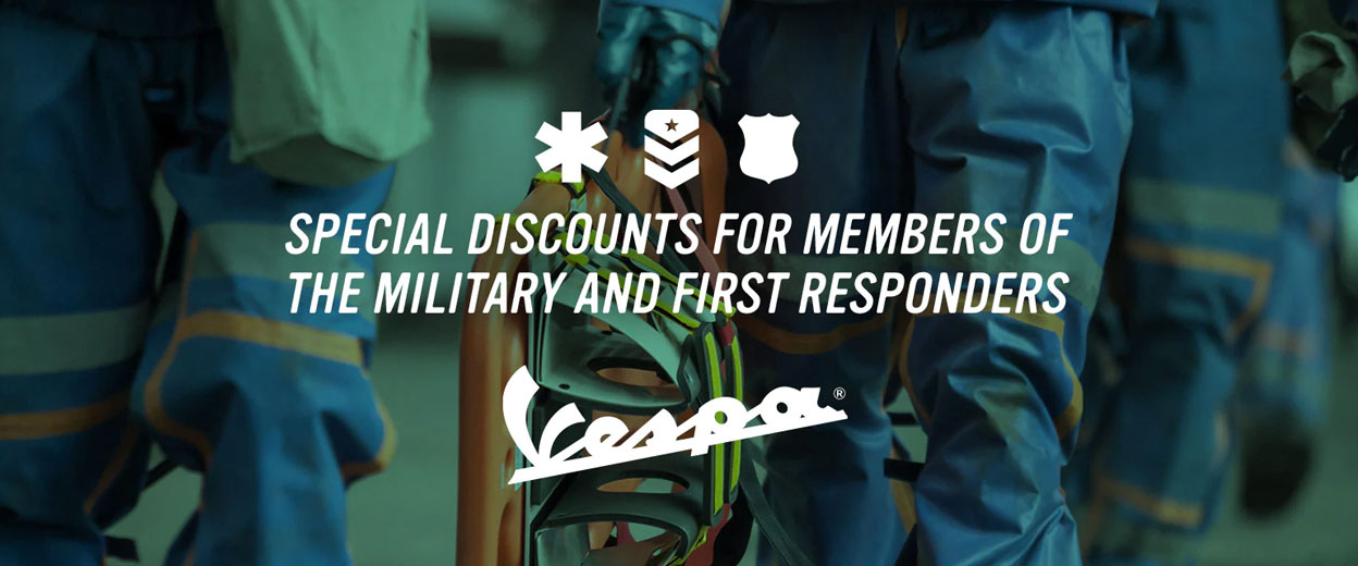 vespa first responder promotion banner