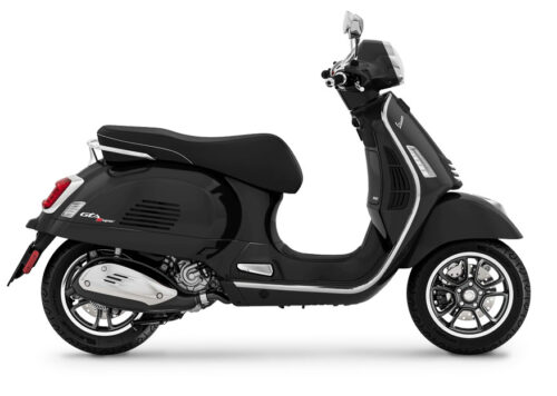 2023 Vespa GTS Super 300 black stock photo