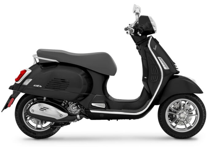 2023 Vespa GTS 300 in black stock photo