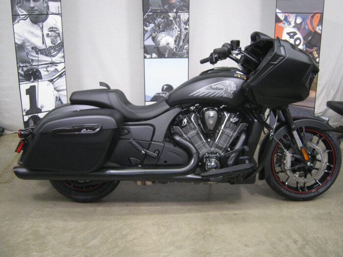 2023 Indian Challenger Dark Horse in Black Smoke available at Chesapeake Cycles in Annapolis Maryland