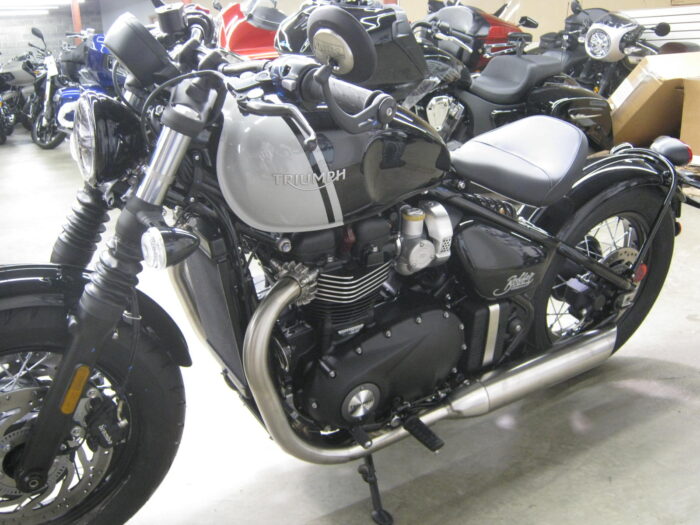 2024 Triumph Bobber in Jet Black and Ash Grey at Chesapeake Cycles in Annapolis Maryland