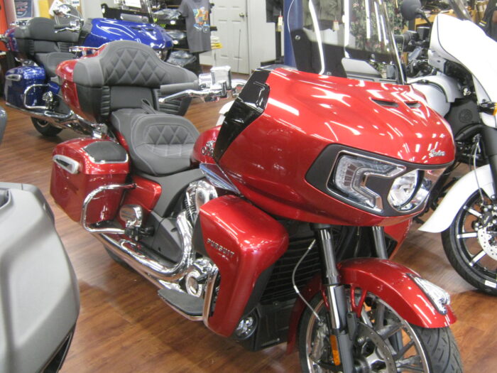 2024 Indian Pursuit Limited with Powerband Audio in Sunset Red Metallic at Chesapeake Cycles in Annapolis MD