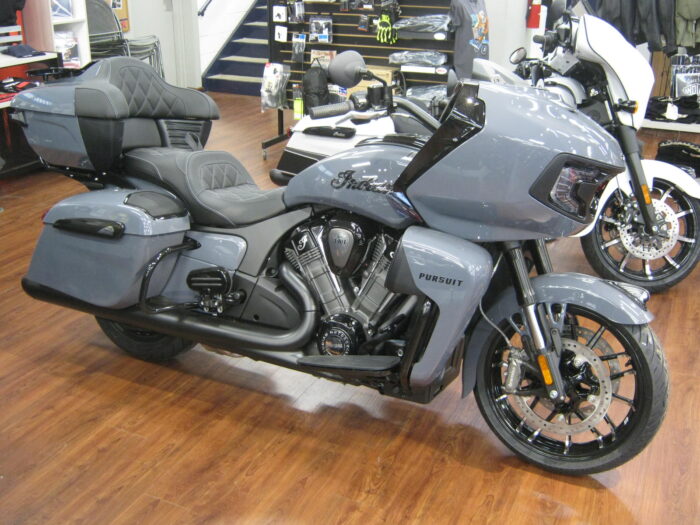 2024 Indian Pursuit Dark Horse with Audio Package in Stealth Gray at Chesapeake Cycles in Annapolis Maryland