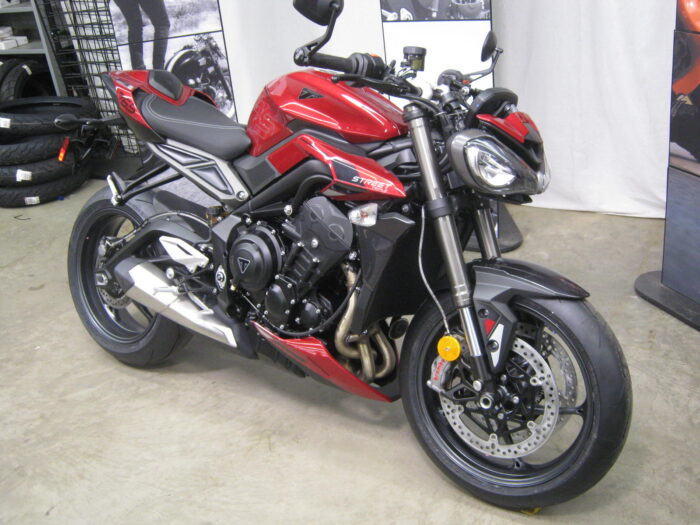 2024 Triumph Street Triple 765 RS in Carnival Red at Chesapeake Cycles in Annapolis MD