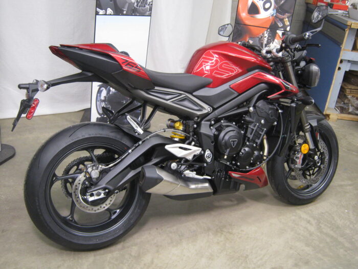 2024 Triumph Street Triple 765 RS in Carnival Red at Chesapeake Cycles in Annapolis MD