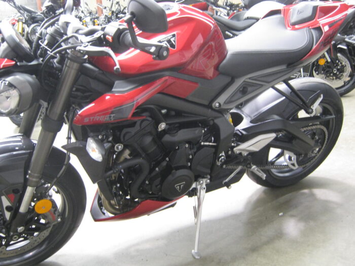 2024 Triumph Street Triple 765 RS in Carnival Red at Chesapeake Cycles in Annapolis MD