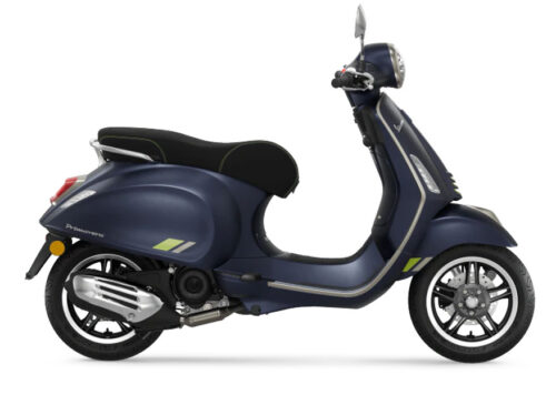 2025 Vespa Primavera 50 Tech in blue energico matte Available at Chesapeake Cycles in Annapolis Maryland